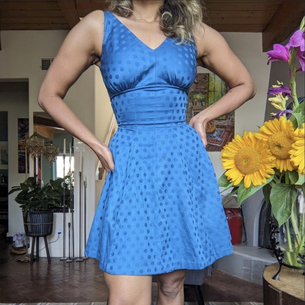 Vintage blue cocktail dress